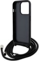 Karl Lagerfeld Karl Lagerfeld KLHCP15LSASKNPSK iPhone 15 Pro 6.1" σκληρή θήκη μαύρη Crossbody Saffiano Monogram Metal Pin Karl & Choupette