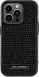 Karl Lagerfeld Karl Lagerfeld KLHCP15LHDSPLK iPhone 15 Pro 6.1" μαύρο σκληρή θήκη Rhinestone Logo Metal Plate