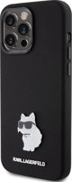 Karl Lagerfeld Karl Lagerfeld KLHCP15LSMHCNPK iPhone 15 Pro 6.1" μαύρη Σιλικόνη Choupette Metal Pin