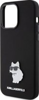 Karl Lagerfeld Karl Lagerfeld KLHCP15LSMHCNPK iPhone 15 Pro 6.1" μαύρη Σιλικόνη Choupette Metal Pin