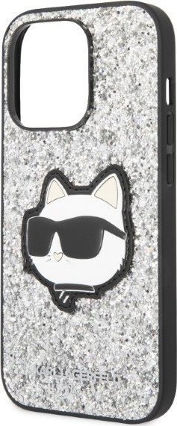 Karl Lagerfeld Karl Lagerfeld KLHCP14XG2CPS iPhone 14 Pro Max 6,7" ασημί/ασημένιο σκληρή θήκη Glitter Choupette Patch NoSize