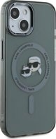 Karl Lagerfeld Karl Lagerfeld KLHMP15SHLSKCK iPhone 15 6.1" μαύρο/μαύρο σκληρή θήκη IML Metal Karl&Choupette Head MagSafe