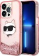 Σκληρή θήκη Karl Lagerfeld KLHCP14XLNCHCP Apple iPhone 14 Pro Max ροζ Glitter Choupette Head