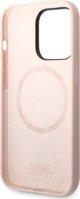 Σκληρή θήκη Karl Lagerfeld Etui Karl Lagerfeld KLHMP14LSNIKBCP Apple iPhone 14 Pro ροζ/ροζ Σιλικόνη NFT Ikonik Magsafe
