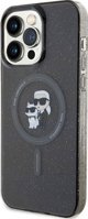 Θήκη Karl Lagerfeld Karl Lagerfeld KLHMP15XHGKCNOK iPhone 15 Pro Max 6.7" μαύρο/black σκληρή θήκη Karl&Choupette Glitter MagSafe