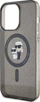 Θήκη Karl Lagerfeld Karl Lagerfeld KLHMP15XHGKCNOK iPhone 15 Pro Max 6.7" μαύρο/black σκληρή θήκη Karl&Choupette Glitter MagSafe