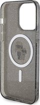 Θήκη Karl Lagerfeld Karl Lagerfeld KLHMP15XHGKCNOK iPhone 15 Pro Max 6.7" μαύρο/black σκληρή θήκη Karl&Choupette Glitter MagSafe