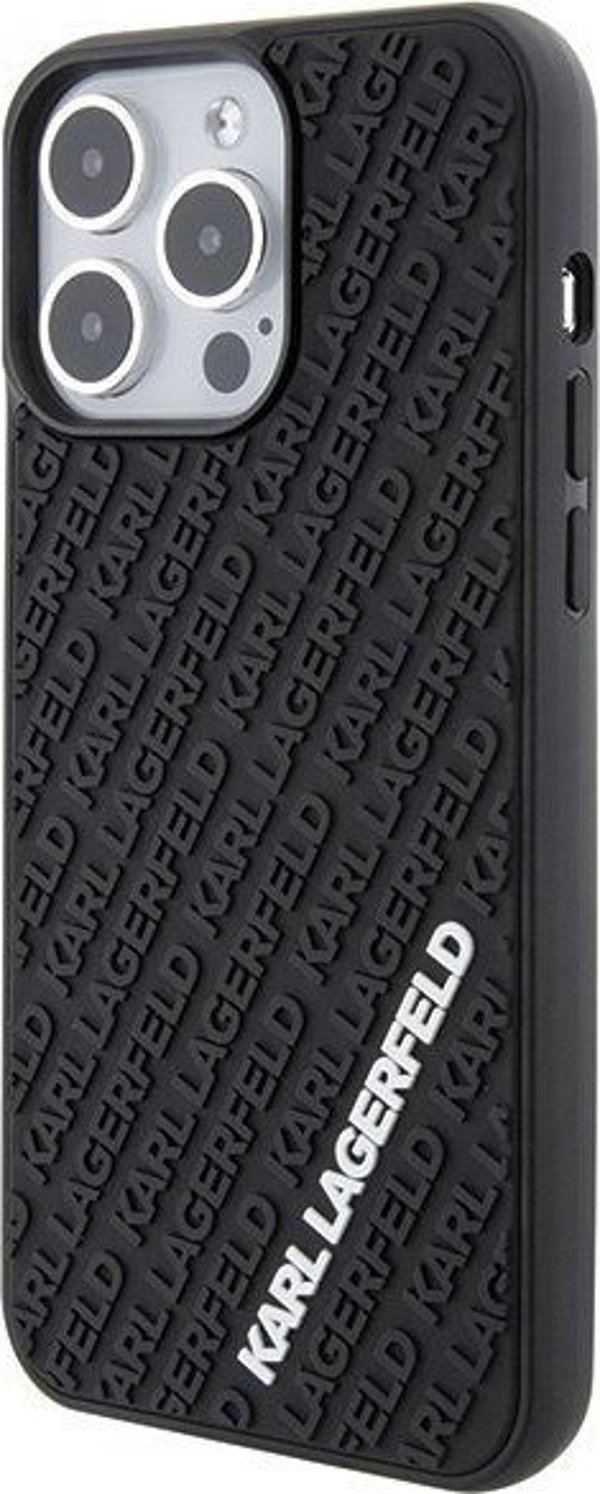 Σκληρή θήκη Karl Lagerfeld Karl Lagerfeld KLHCP15X3DMKRLK iPhone 15 Pro Max 6.7" μαύρο 3D Rubber Multi Logo