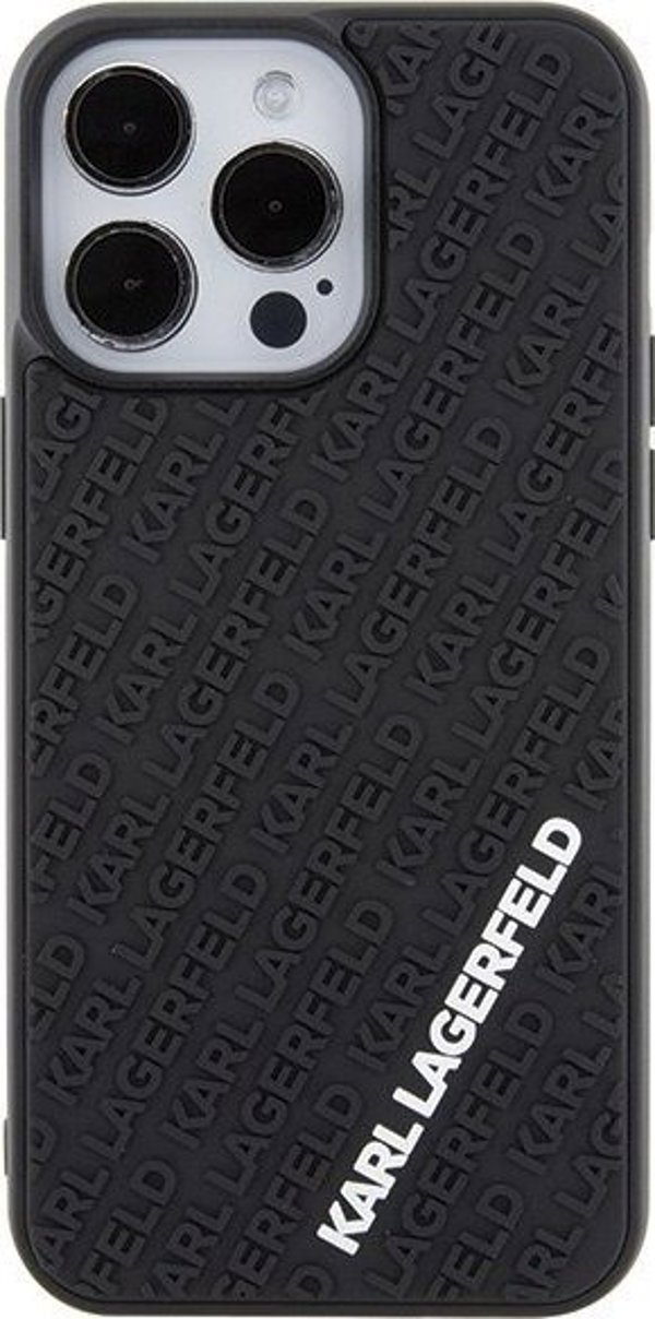 Σκληρή θήκη Karl Lagerfeld Karl Lagerfeld KLHCP15X3DMKRLK iPhone 15 Pro Max 6.7" μαύρο 3D Rubber Multi Logo