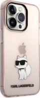 Σκληρή θήκη Karl Lagerfeld KLHCP14XHNCHTCP Apple iPhone 14 Pro Max ροζ Ikonik Choupette