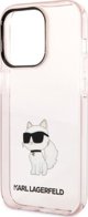 Σκληρή θήκη Karl Lagerfeld KLHCP14XHNCHTCP Apple iPhone 14 Pro Max ροζ Ikonik Choupette
