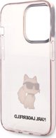 Σκληρή θήκη Karl Lagerfeld KLHCP14XHNCHTCP Apple iPhone 14 Pro Max ροζ Ikonik Choupette