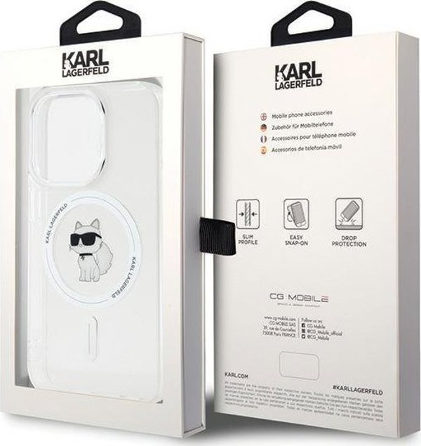 Διαφανής σκληρή θήκη Karl Lagerfeld KLHMP15LHFCCNOT iPhone 15 Pro 6.1" IML Choupette MagSafe