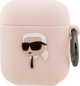 Κάλυμμα Karl Lagerfeld Etui Karl Lagerfeld KLA2RUNIKP Apple AirPods 2/1 ροζ Σιλικόνη Karl Head 3D