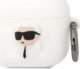 Κάλυμμα Karl Lagerfeld Etui Karl Lagerfeld KLA3RUNIKH Apple AirPods 3 λευκό/λευκό Σιλικόνη Karl Head 3D