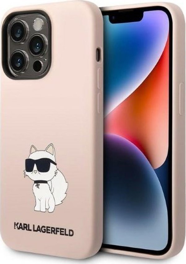 Karl Lagerfeld Karl Lagerfeld KLHCP14LSNCHBCP iPhone 14 Pro 6,1" σκληρή θήκη ροζ σιλικόνης Choupette NoSize