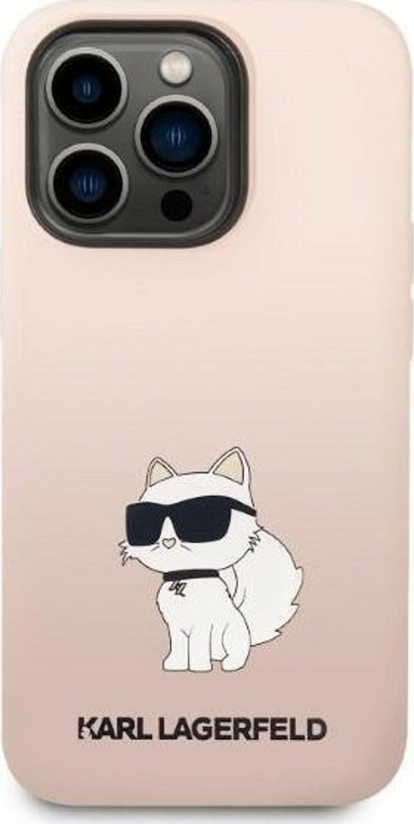 Karl Lagerfeld Karl Lagerfeld KLHCP14LSNCHBCP iPhone 14 Pro 6,1" σκληρή θήκη ροζ σιλικόνης Choupette NoSize
