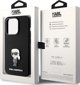 Κάλυμμα Karl Lagerfeld KLHCP15LSMHKNPK iPhone 15 Pro 6.1" μαύρο Σιλικόνη Ikonik Metal Pin