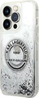 Θήκη Karl Lagerfeld KLHCP14XLCRSGRS Apple iPhone 14 Pro Max σκληρή θήκη Liquid Glitter RSG ασημί
