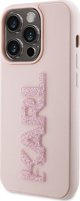 Σκληρή θήκη Karl Lagerfeld Karl Lagerfeld KLHCP15X3DMBKCP iPhone 15 Pro Max 6.7" ροζ 3D Rubber Glitter Logo