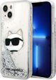 Σκληρή θήκη Karl Lagerfeld KLHCP14MLNCHCS Apple iPhone 14 Plus ασημί Glitter Choupette Head