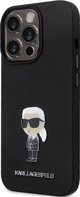 Θήκη Karl Lagerfeld KLHCP14LSMHKNPK iPhone 14 Pro 6.1" μαύρη Σιλικόνη Ikonik Metal Pin