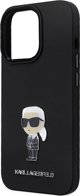 Θήκη Karl Lagerfeld KLHCP14LSMHKNPK iPhone 14 Pro 6.1" μαύρη Σιλικόνη Ikonik Metal Pin