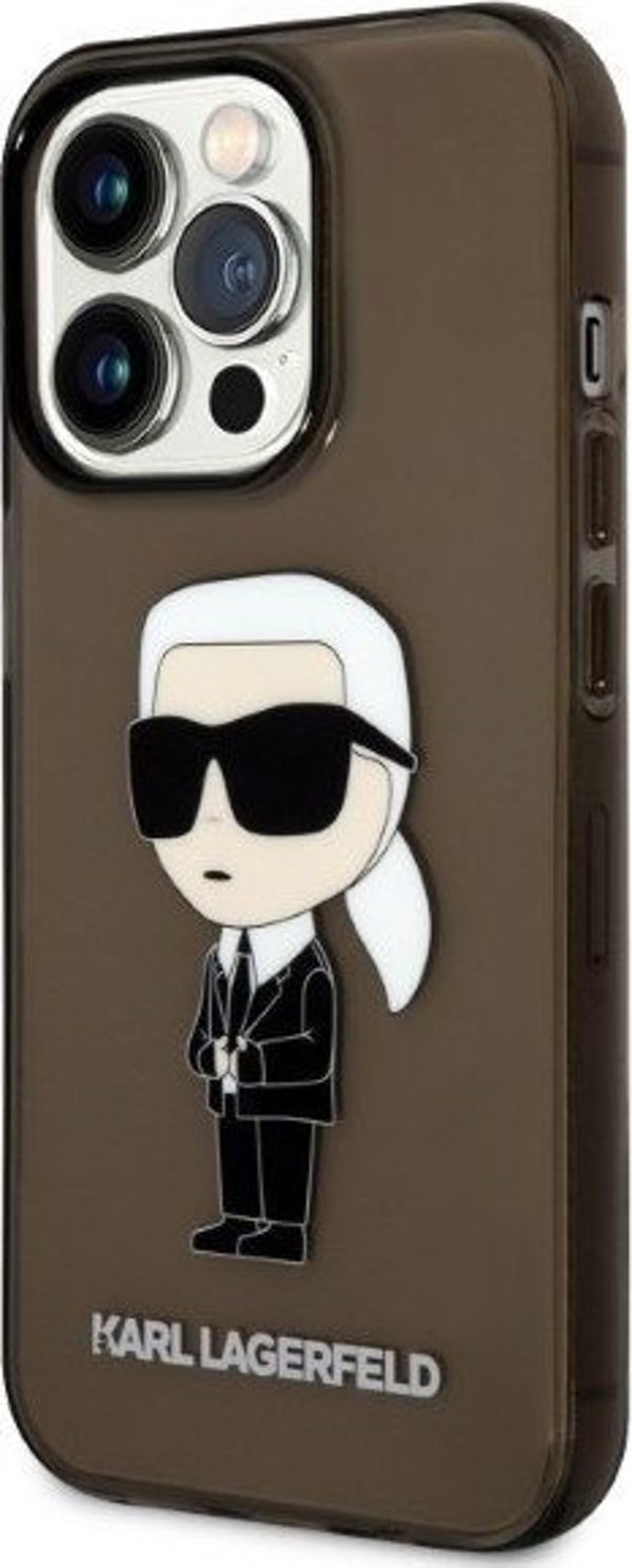 Κάλυμμα Karl Lagerfeld KLHCP14XHNIKTCK Apple iPhone 14 Pro Max μαύρο/black σκληρή θήκη Ikonik Κάλυμμα Karl Lagerfeld