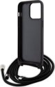 Karl Lagerfeld Karl Lagerfeld KLHCP15XSAKCPSK iPhone 15 Pro Max 6.7" σκληρή θήκη μαύρη Crossbody Saffiano Metal Pin Karl & Choupette