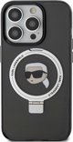 Karl Lagerfeld Karl Lagerfeld KLHMP15LHMRSKHK iPhone 15 Pro 6.1" μαύρη σκληρή θήκη Ring Stand Karl Head MagSafe