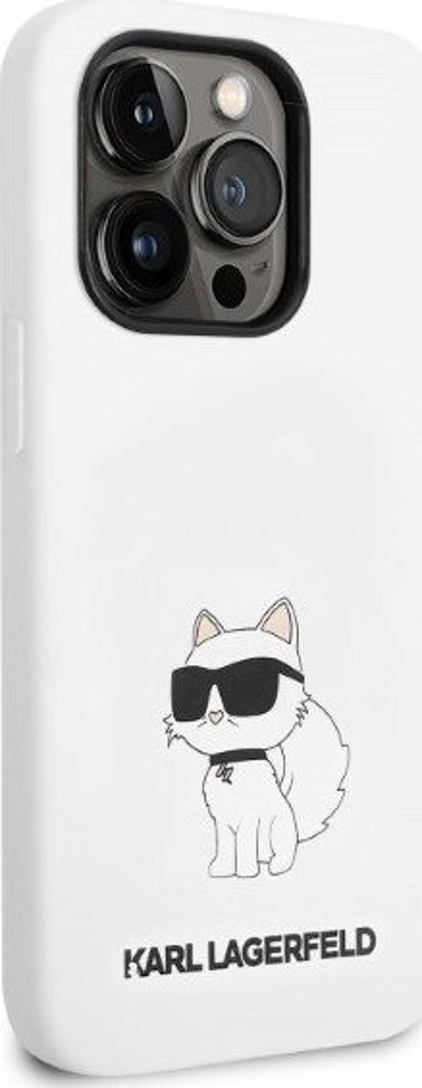 Karl Lagerfeld Etui Karl Lagerfeld KLHCP14XSNCHBCH Apple iPhone 14 Pro Max θήκη σκληρή λευκή Σιλικόνη Choupette