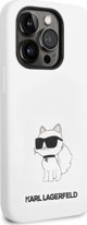 Karl Lagerfeld Etui Karl Lagerfeld KLHCP14XSNCHBCH Apple iPhone 14 Pro Max θήκη σκληρή λευκή Σιλικόνη Choupette