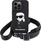 Σκληρή θήκη Karl Lagerfeld Karl Lagerfeld KLHCP15XSCBSKNK iPhone 15 Pro Max 6.7" μαύρη Crossbody Silicone Ikonik