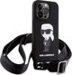 Σκληρή θήκη Karl Lagerfeld Karl Lagerfeld KLHCP15XSCBSKNK iPhone 15 Pro Max 6.7" μαύρη Crossbody Silicone Ikonik