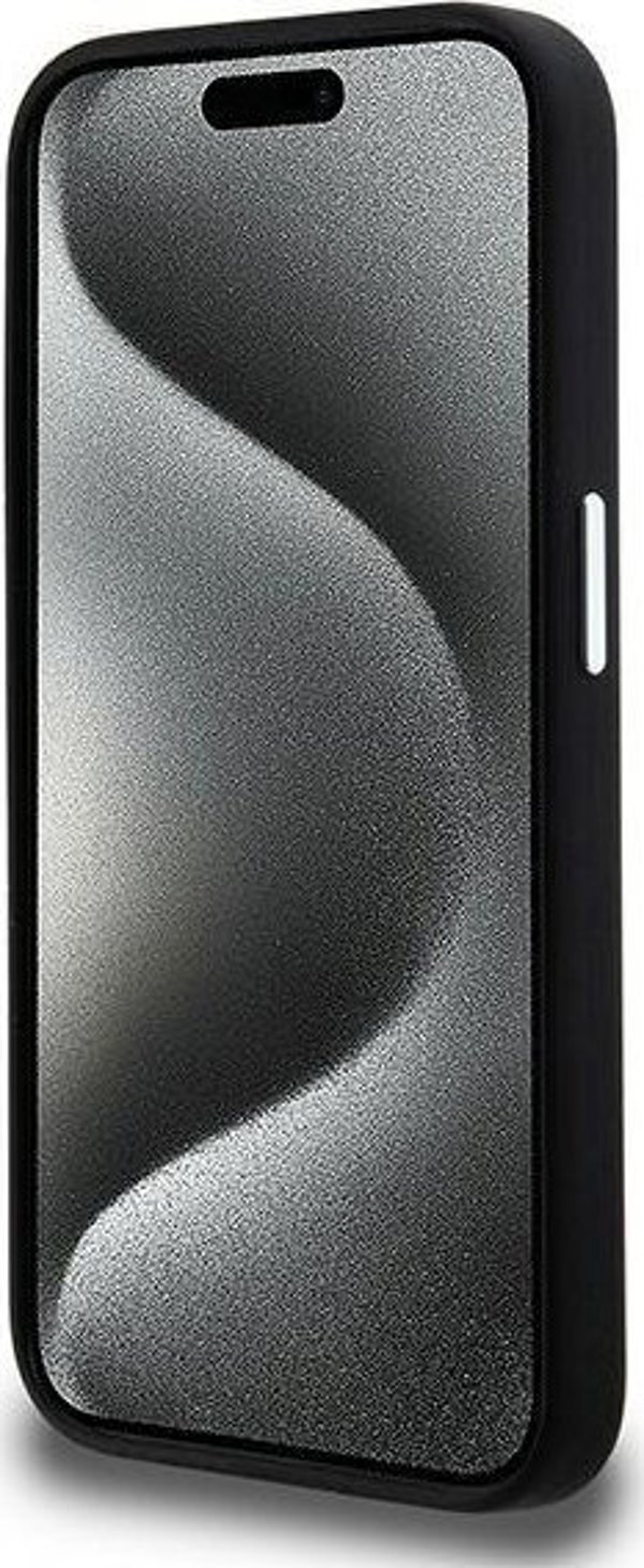 Σκληρή θήκη Karl Lagerfeld Karl Lagerfeld KLHCP15LSCMSMVK iPhone 15 Pro 6.1" μαύρη σιλικόνη με μεταλλικό λογότυπο Script