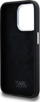 Σκληρή θήκη Karl Lagerfeld Karl Lagerfeld KLHCP15LSCMSMVK iPhone 15 Pro 6.1" μαύρη σιλικόνη με μεταλλικό λογότυπο Script