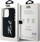 Σκληρή θήκη Karl Lagerfeld Karl Lagerfeld KLHCP15LSCMSMVK iPhone 15 Pro 6.1" μαύρη σιλικόνη με μεταλλικό λογότυπο Script
