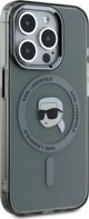 Θήκη Karl Lagerfeld Karl Lagerfeld KLHMP15LHLSKIK iPhone 15 Pro 6.1" μαύρο/μαύρο σκληρή θήκη IML Metal Karl Head MagSafe
