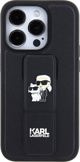 Θήκη Karl Lagerfeld Karl Lagerfeld KLHCP15XGSAKCPK iPhone 15 Pro Max 6.7" μαύρη/black hardcase Gripstand Saffiano Karl&Choupette Pins