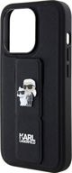 Θήκη Karl Lagerfeld Karl Lagerfeld KLHCP15XGSAKCPK iPhone 15 Pro Max 6.7" μαύρη/black hardcase Gripstand Saffiano Karl&Choupette Pins