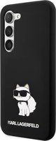 Σκληρή θήκη Karl Lagerfeld KLHCS24MSNCHBCK Samsung Galaxy S24+ Plus σιλικόνης Choupette μαύρο