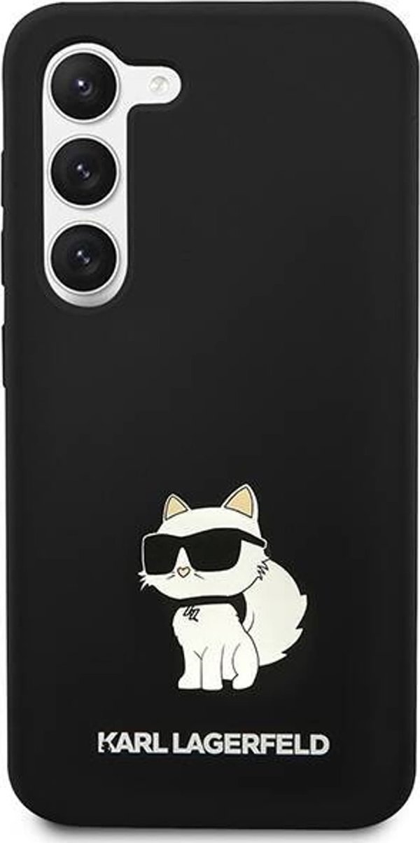 Σκληρή θήκη Karl Lagerfeld KLHCS24MSNCHBCK Samsung Galaxy S24+ Plus σιλικόνης Choupette μαύρο
