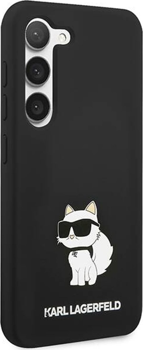 Σκληρή θήκη Karl Lagerfeld KLHCS24MSNCHBCK Samsung Galaxy S24+ Plus σιλικόνης Choupette μαύρο