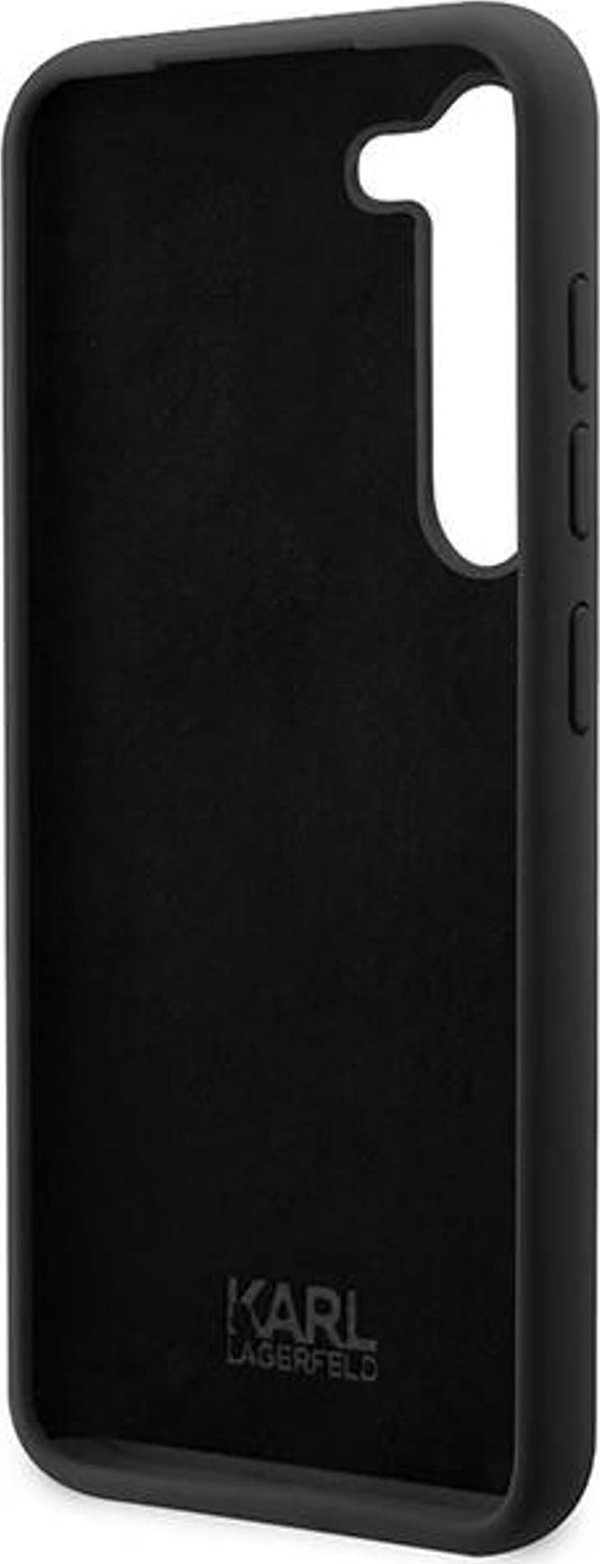 Σκληρή θήκη Karl Lagerfeld KLHCS24MSNCHBCK Samsung Galaxy S24+ Plus σιλικόνης Choupette μαύρο