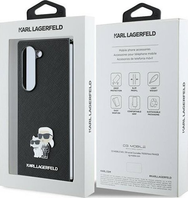 Καρλ Λάγκερφελντ Karl Lagerfeld KLHCZFD6SAPKCNPK Z Fold6 F956 czarny/black Saffiano Metal Pin