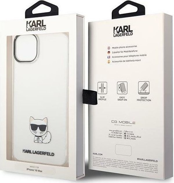Σκληρή θήκη Karl Lagerfeld KLHCP14MCTTR Apple iPhone 14 Plus διαφανής Choupette Body