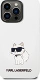 Σκληρή θήκη Karl Lagerfeld KLHCP14LSNCHBCH Apple iPhone 14 Pro λευκή Σιλικόνη Choupette