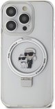 Karl Lagerfeld Karl Lagerfeld KLHMP14LHMRSKCH iPhone 14 Pro 6.1" λευκή σκληρή θήκη Ring Stand Karl&Choupettte MagSafe