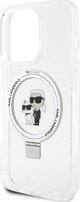 Karl Lagerfeld Karl Lagerfeld KLHMP14LHMRSKCH iPhone 14 Pro 6.1" λευκή σκληρή θήκη Ring Stand Karl&Choupettte MagSafe