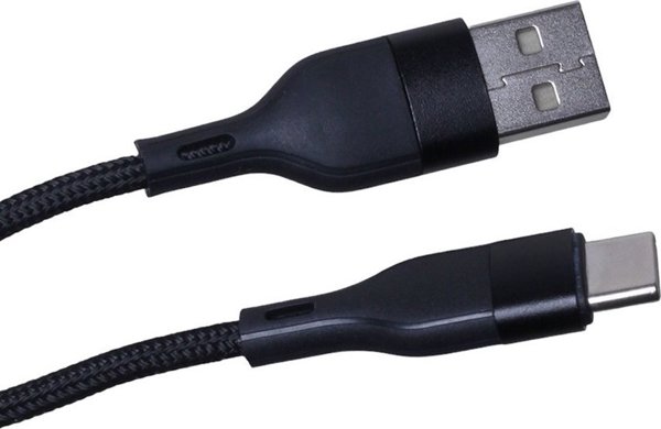 Καλώδιο USB MaxLife Maxlife καλώδιο MXUC-07 USB - USB-C 1,0 m 3A μαύρο νάιλον πρότυπο